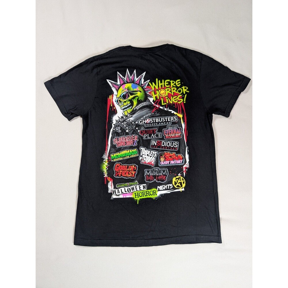 2024 Universal Halloween Horror Nights HHN House Lineup T Shirt Small Orlando